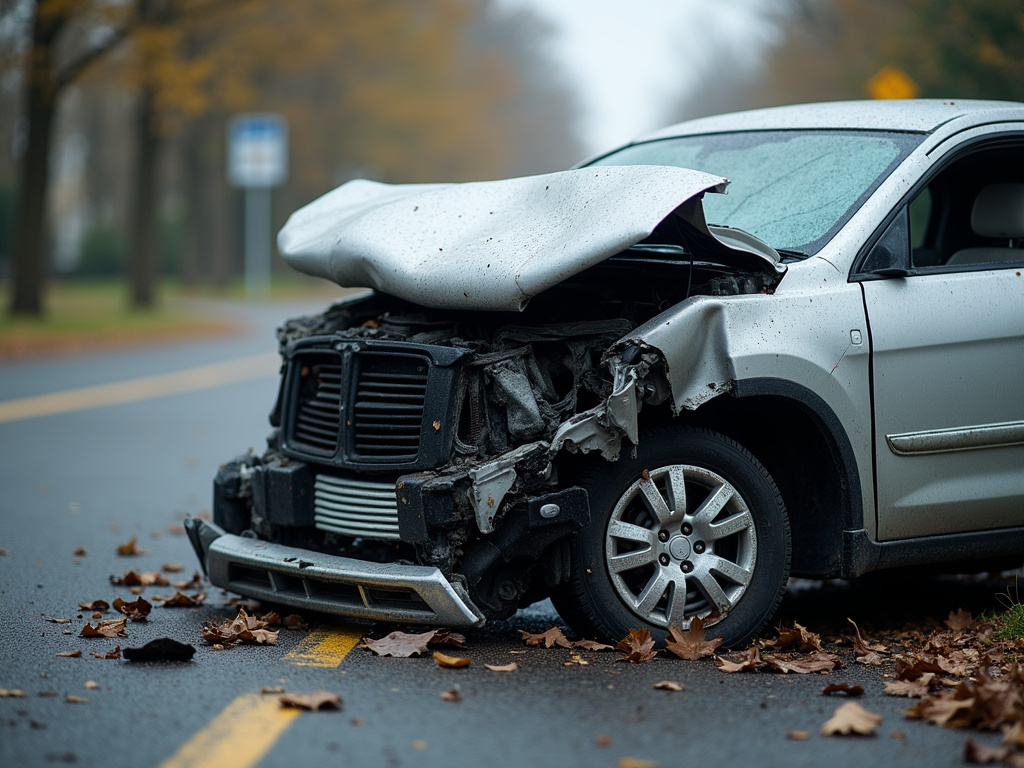 Car crash wreckage — los angeles freeway accident lawyer