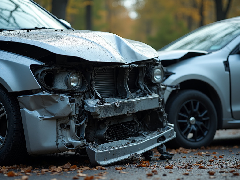 Car crash wreckage — los angeles freeway accident lawyer