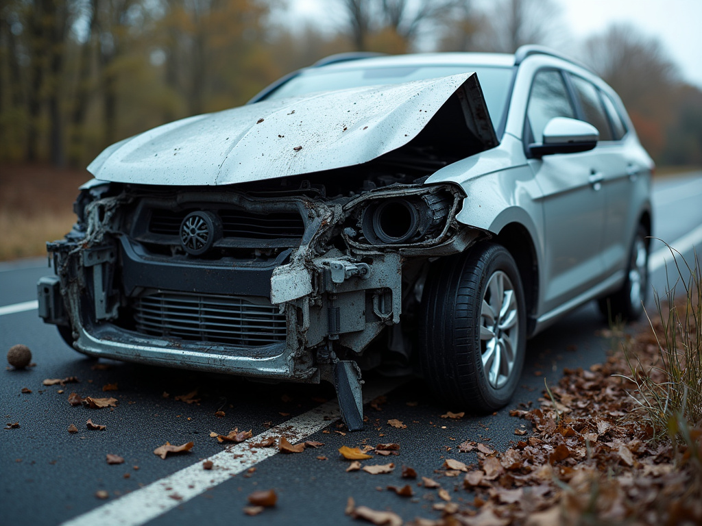 Car crash wreckage — los angeles freeway accident lawyer