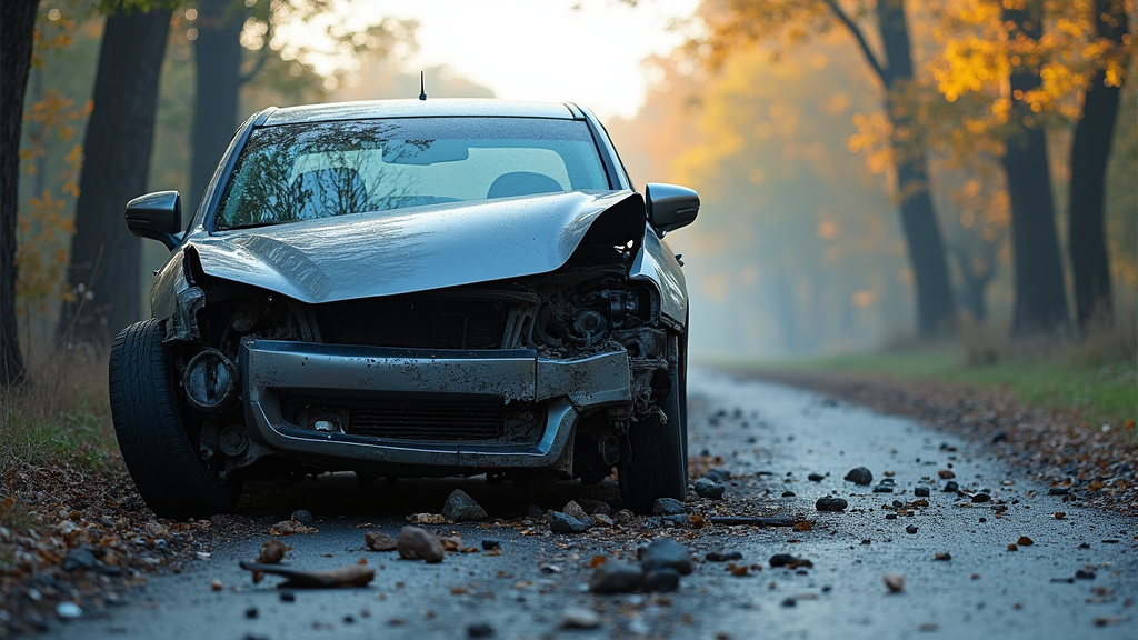 Car crash wreckage — Omega Law Group Accident & Injury Attorneys, Los Angeles, LA