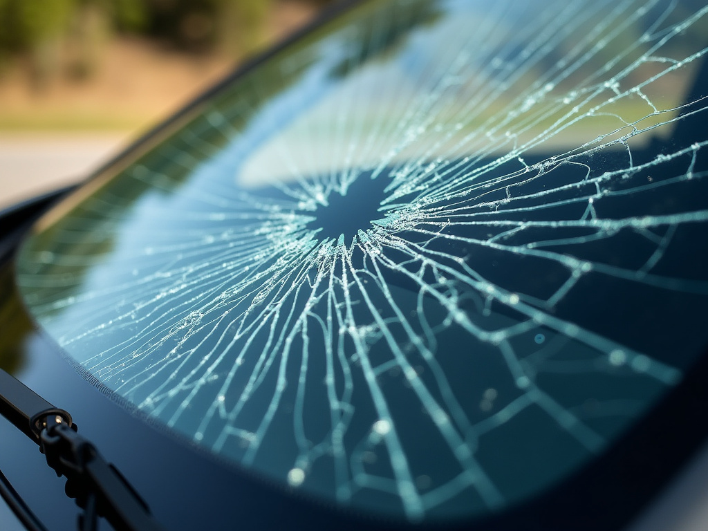 Cracked windshield — los angeles car accident lawyer