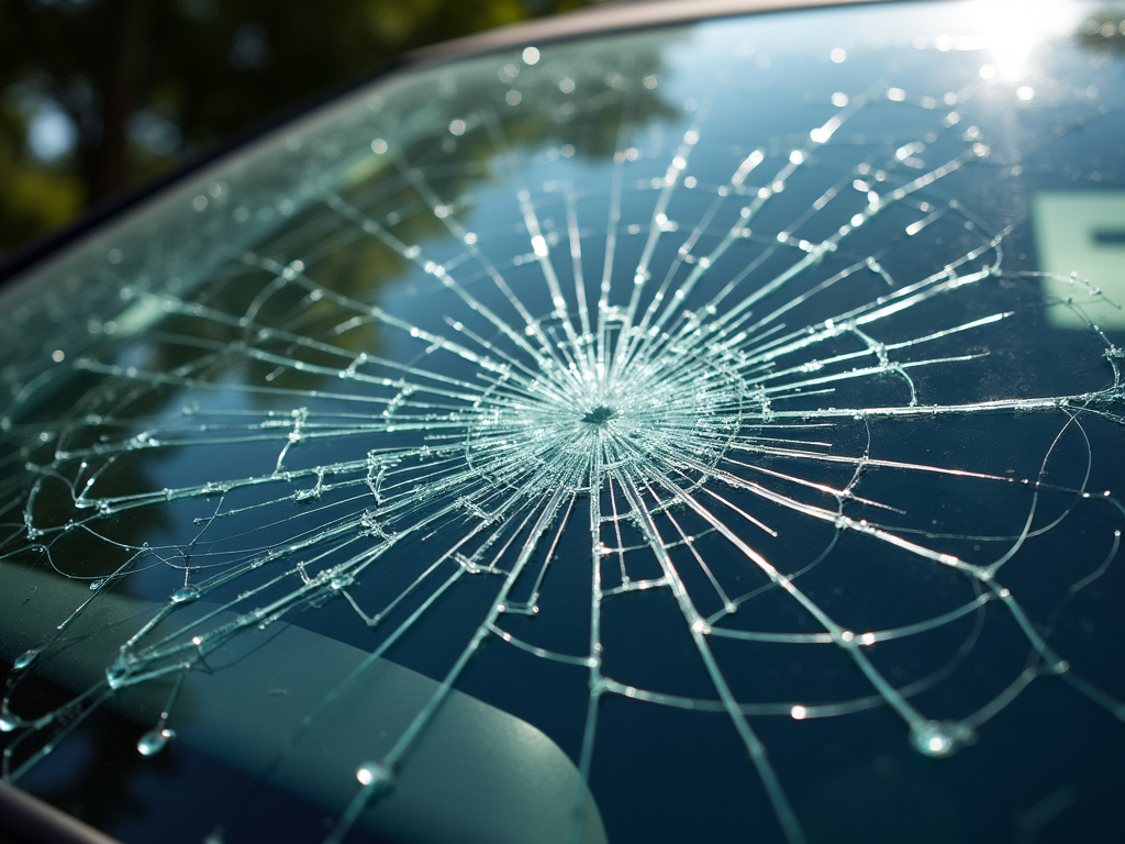 Cracked windshield — los angeles car accident lawyer
