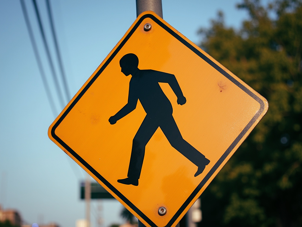 Crosswalk sign — bicycle accident lawyer phoenix