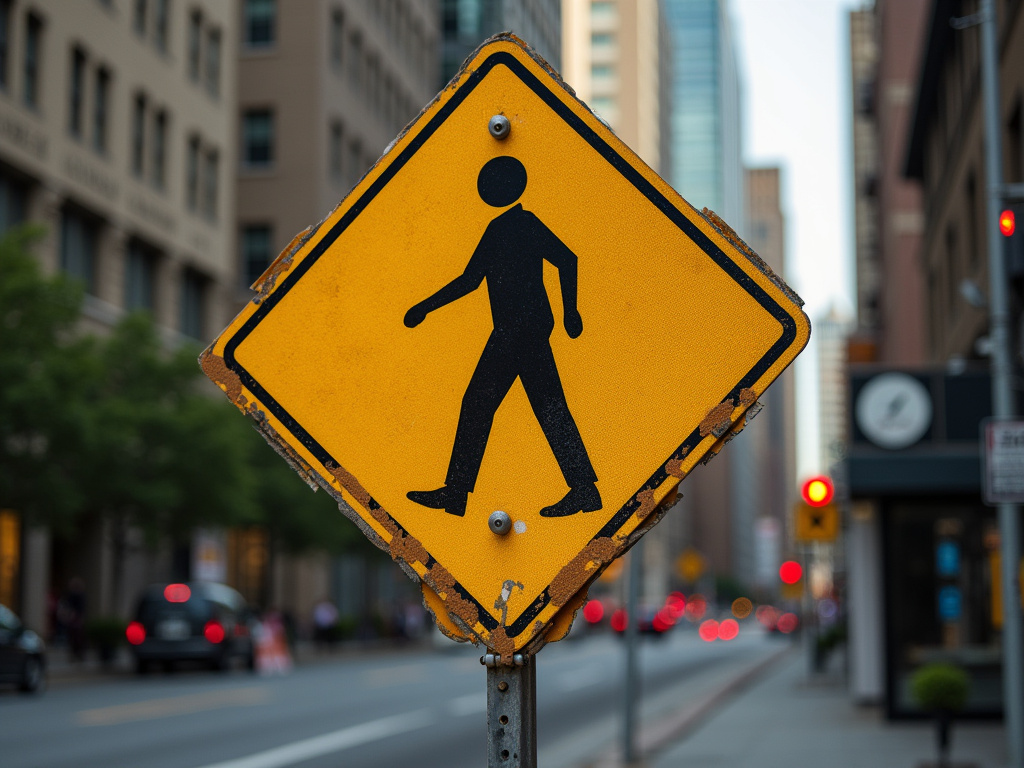 Crosswalk sign — bicycle accident lawyer phoenix