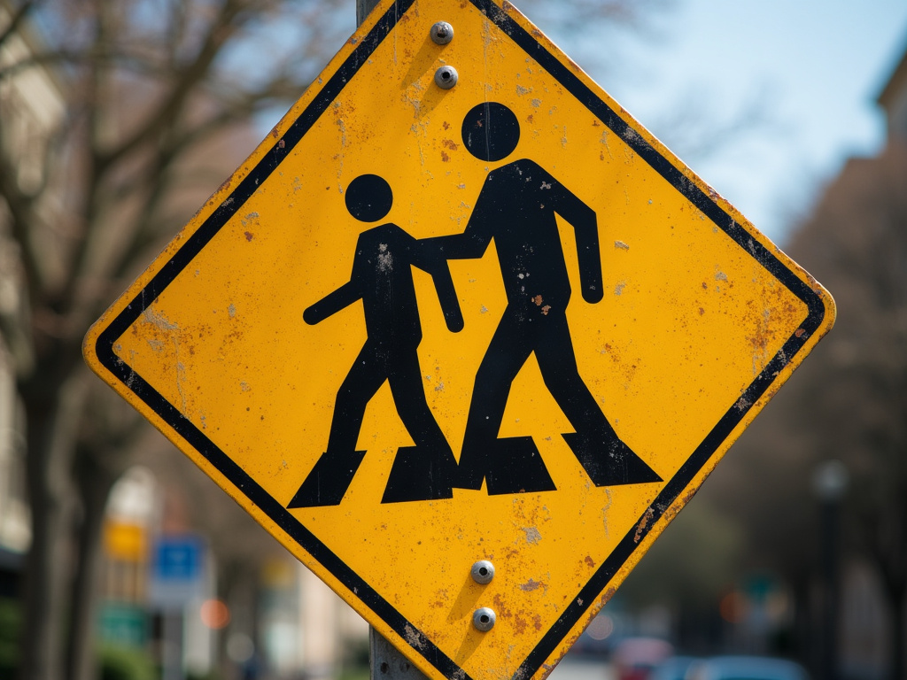 Crosswalk sign — bicycle accident lawyer phoenix