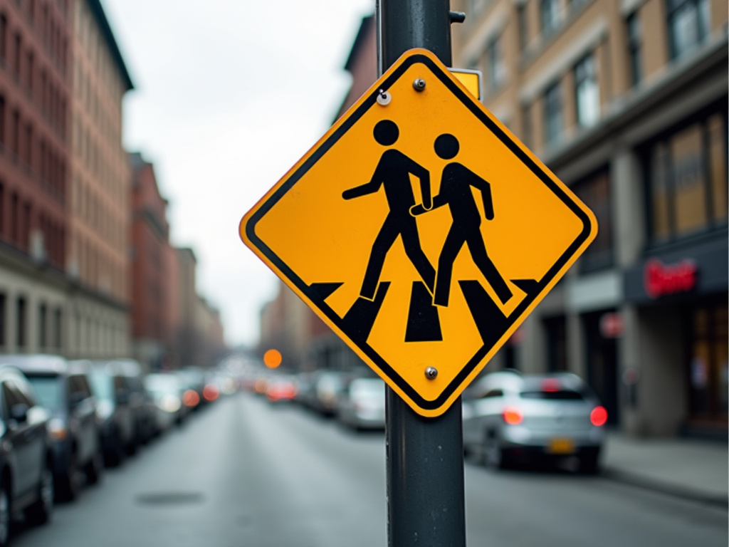 Crosswalk sign — los angeles pedestrian accident lawyer