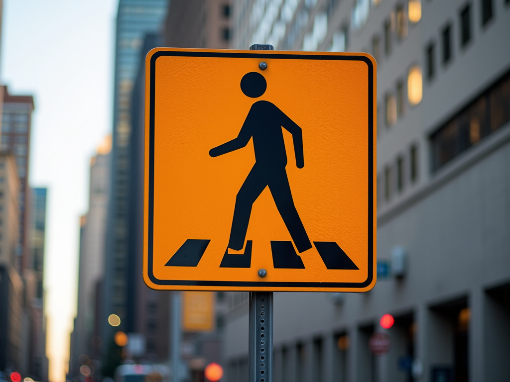 Crosswalk sign — los angeles pedestrian accident lawyer