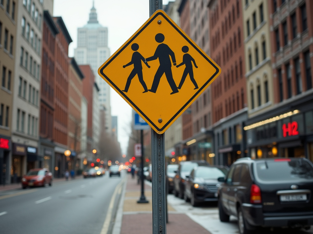 Crosswalk sign — los angeles pedestrian accident lawyer