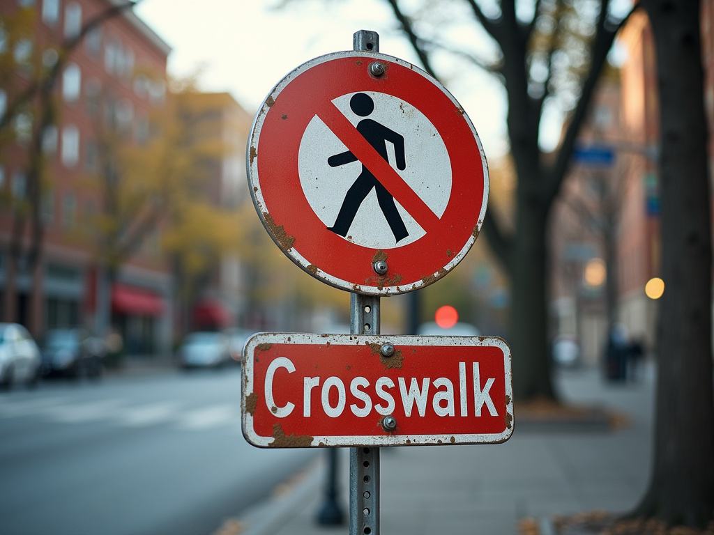 Crosswalk sign — los angeles pedestrian accident lawyer