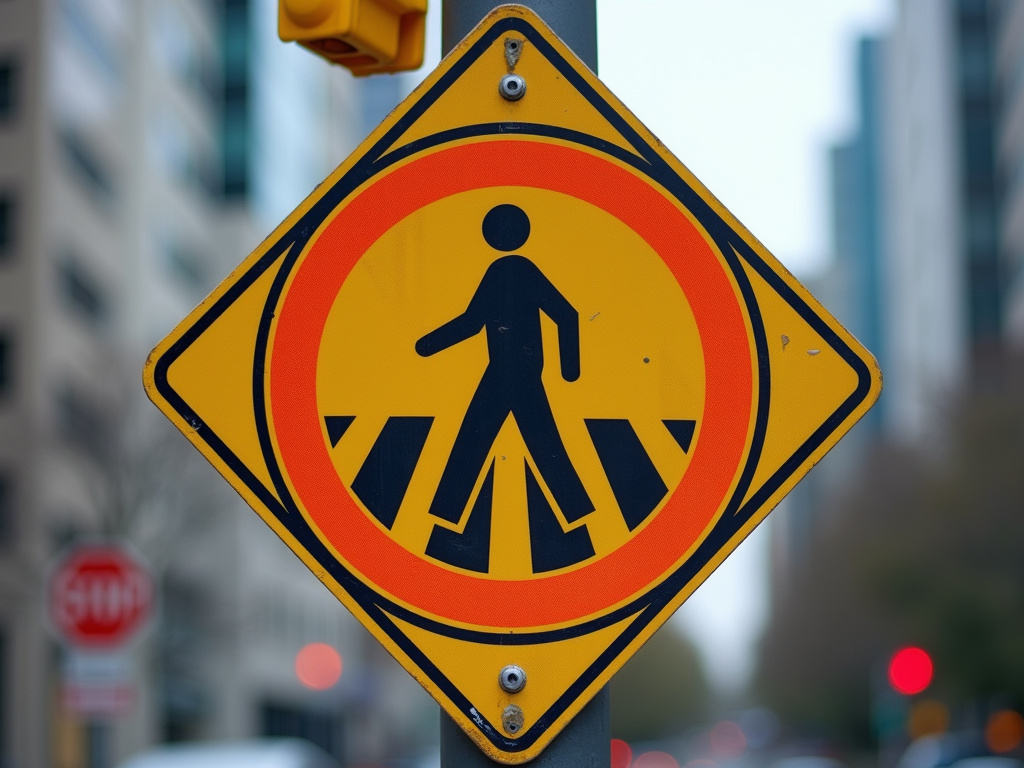 Crosswalk sign — los angeles pedestrian accident lawyer