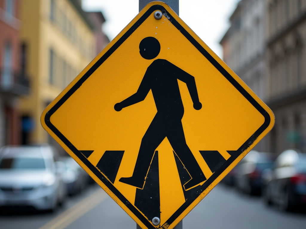 Crosswalk sign — los angeles pedestrian accident lawyer