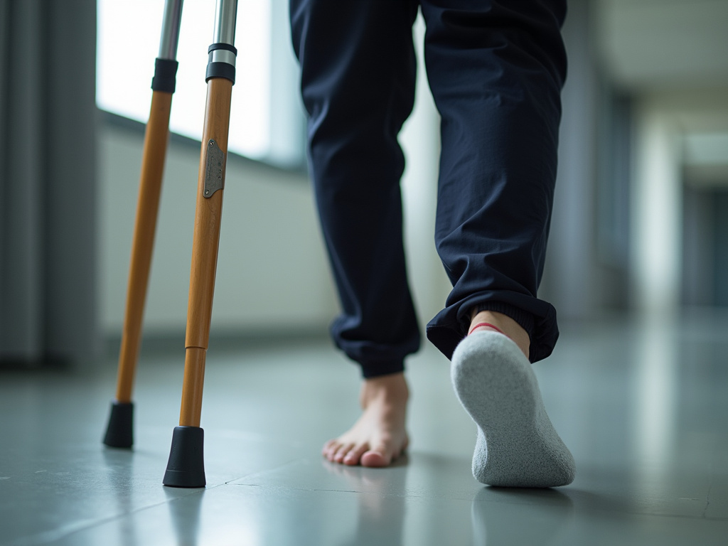 Crutches and cast — los angeles car accident lawyer