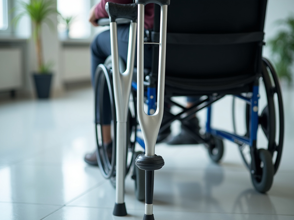 Crutches and wheelchair — brain injury lawyer phoenix
