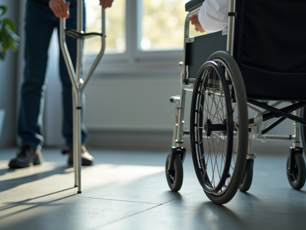 Crutches and wheelchair — brain injury lawyer phoenix