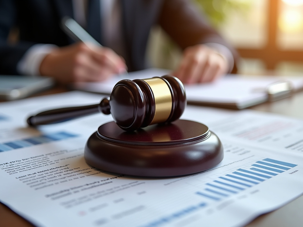 Gavel and paperwork — los angeles truck accident lawyer