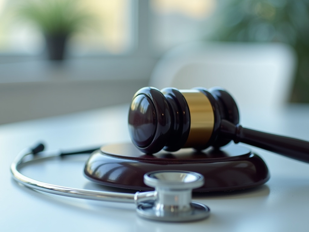 Gavel and stethoscope — birth injury lawyer phoenix