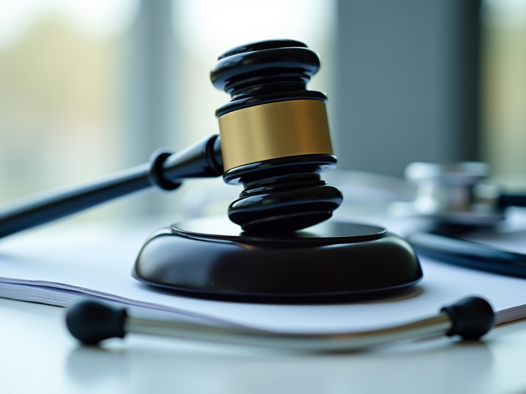 Gavel and stethoscope — birth injury lawyer phoenix