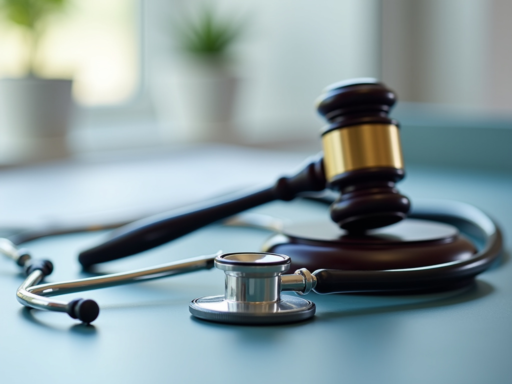 Gavel and stethoscope — birth injury lawyer phoenix