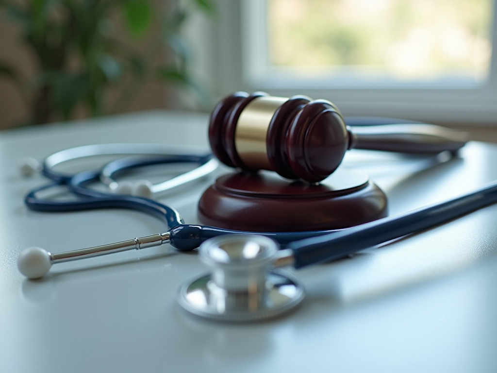 Gavel and stethoscope — birth injury lawyer phoenix