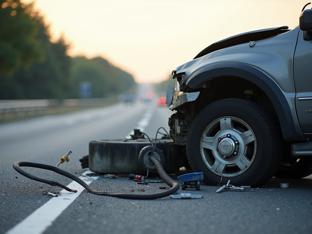 Highway collision scene — los angeles truck accident lawyer