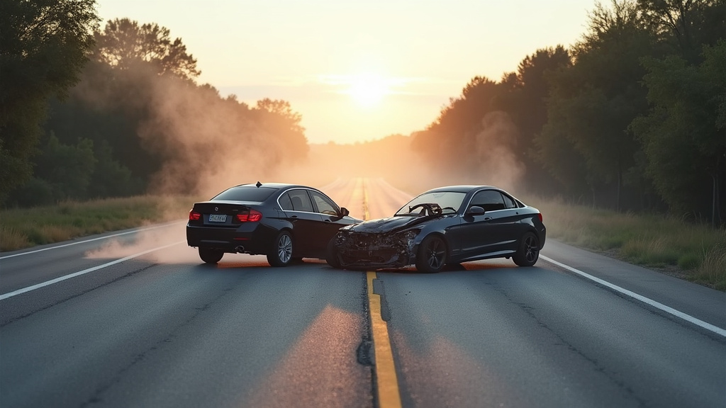 Highway collision scene — Omega Law Group Accident & Injury Attorneys, Los Angeles, LA