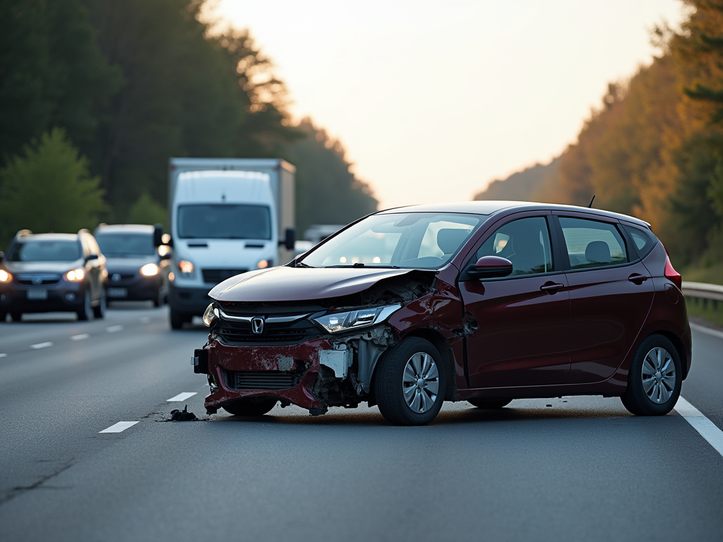 Highway collision scene — truck accident lawyer phoenix