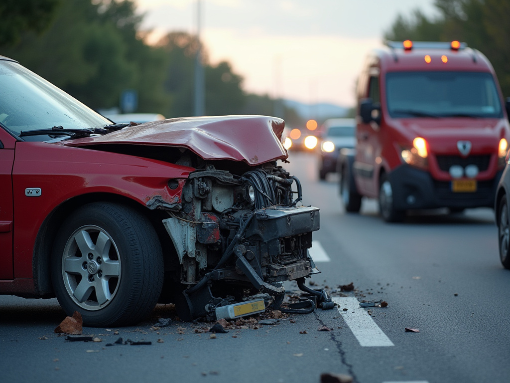 Highway collision scene — truck accident lawyer phoenix