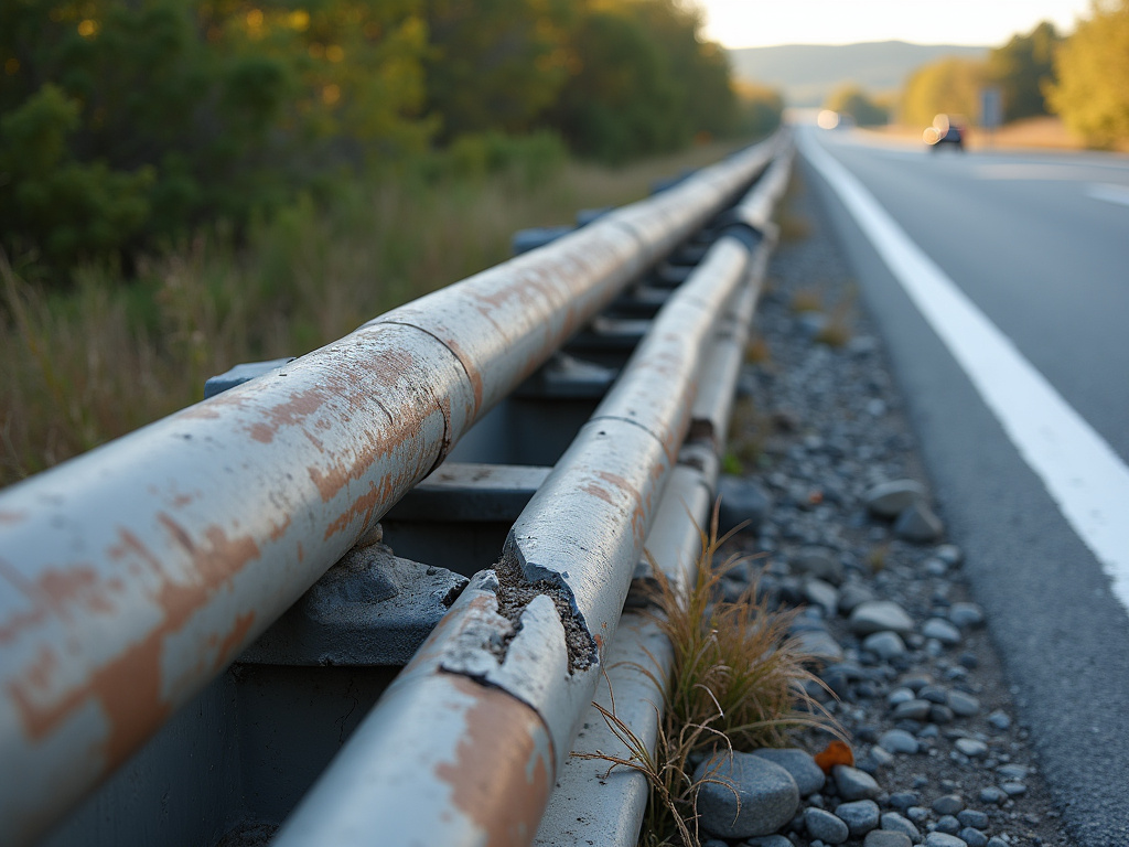Highway guardrail damage — los angeles freeway accident lawyer