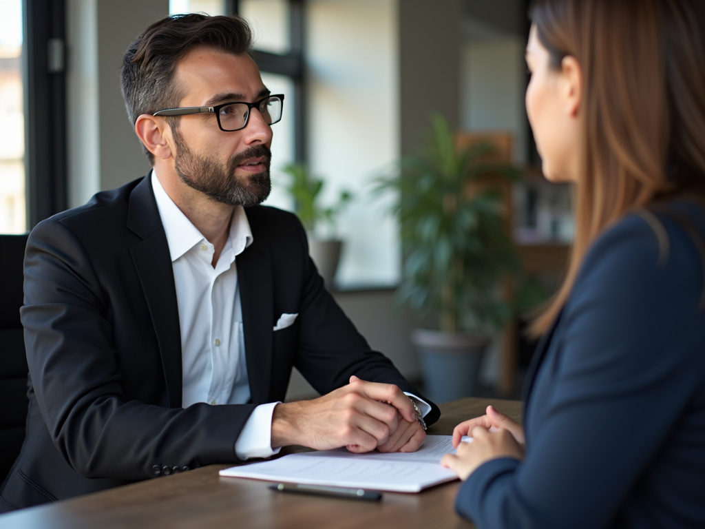 Lawyer with client — los angeles freeway accident lawyer