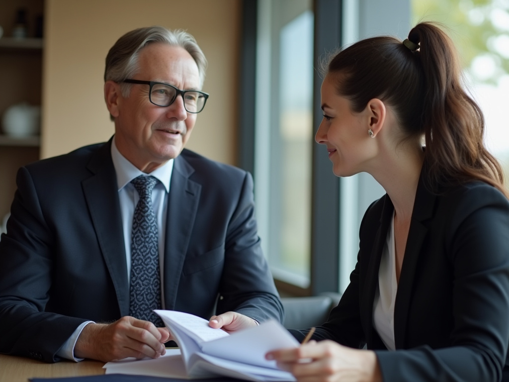Lawyer with client — los angeles truck accident lawyer