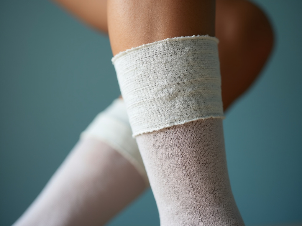 Medical bandage leg — los angeles dog bite lawyer