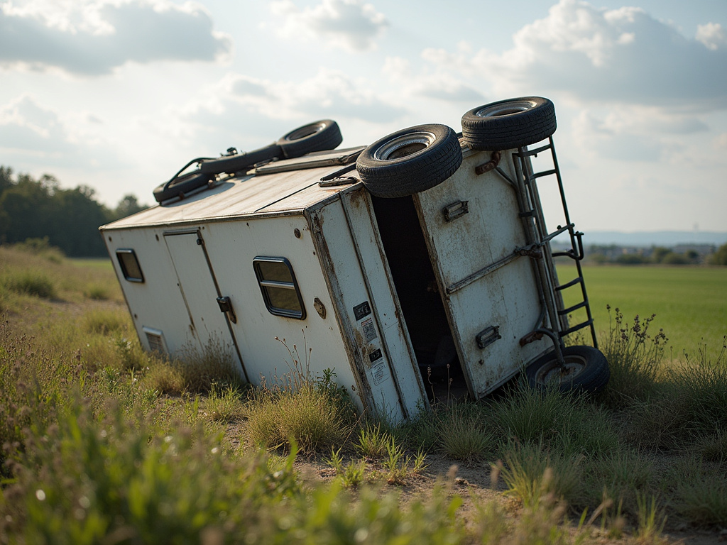 Overturned trailer — los angeles truck accident lawyer