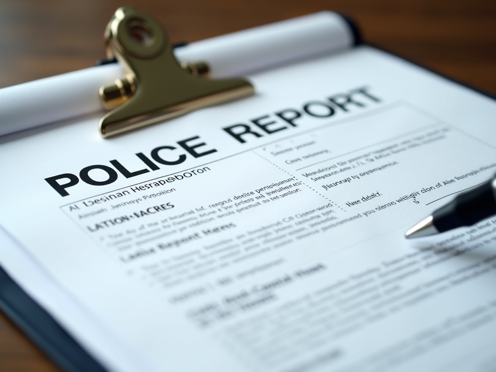 Police report form — los angeles car accident lawyer