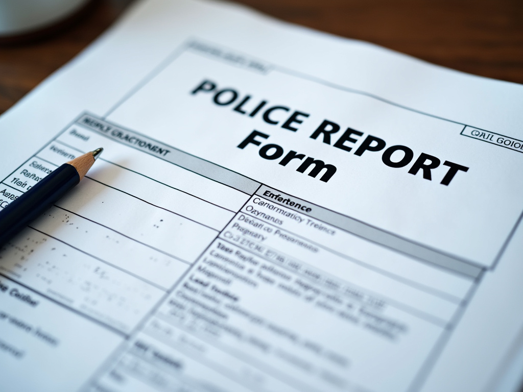 Police report form — los angeles car accident lawyer