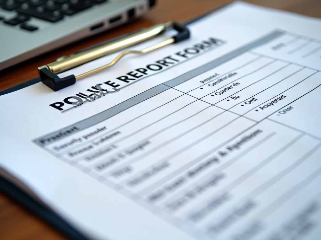 Police report form — los angeles car accident lawyer