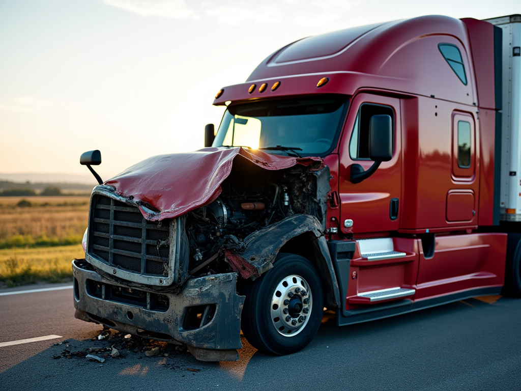 Semi truck wreckage — los angeles truck accident lawyer