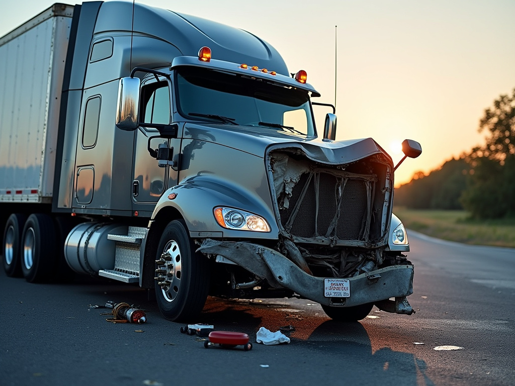 Semi truck wreckage — los angeles truck accident lawyer