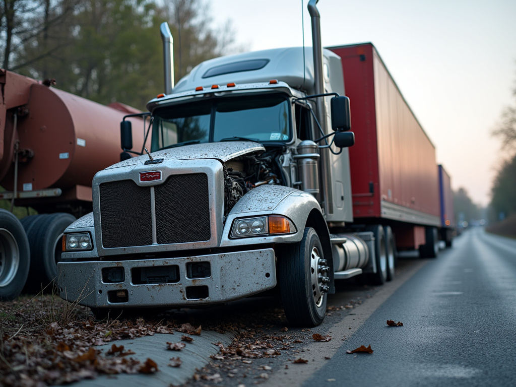 Semi truck wreckage — los angeles truck accident lawyer