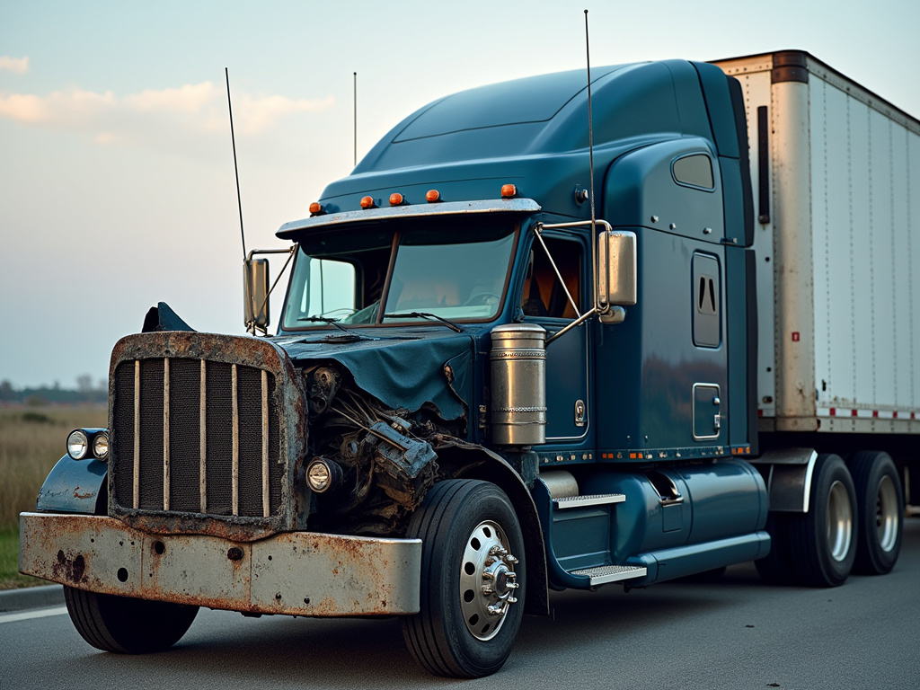 Semi truck wreckage — los angeles truck accident lawyer