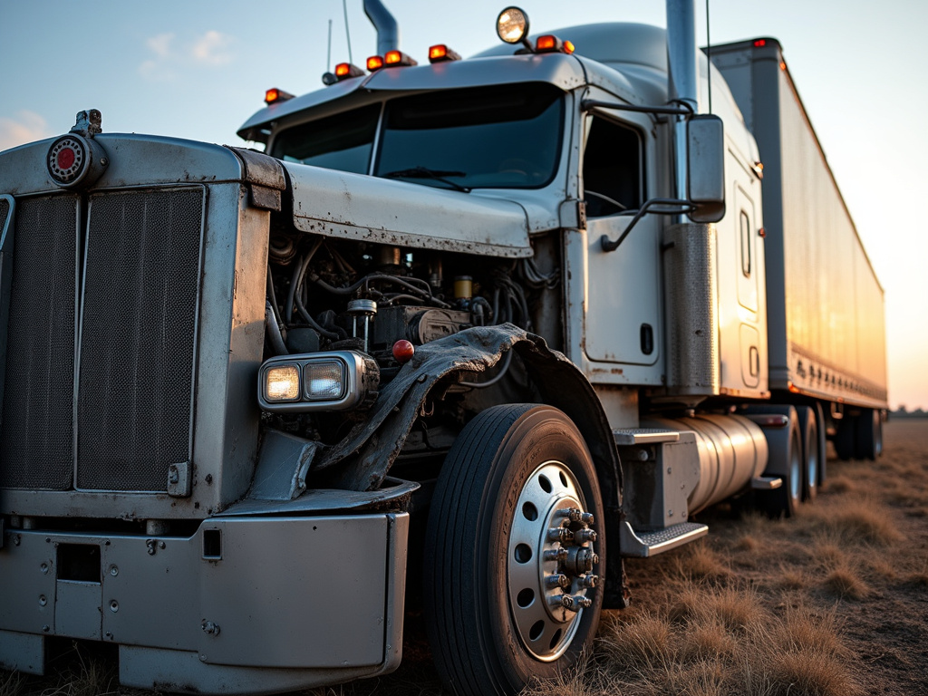 Semi truck wreckage — los angeles truck accident lawyer