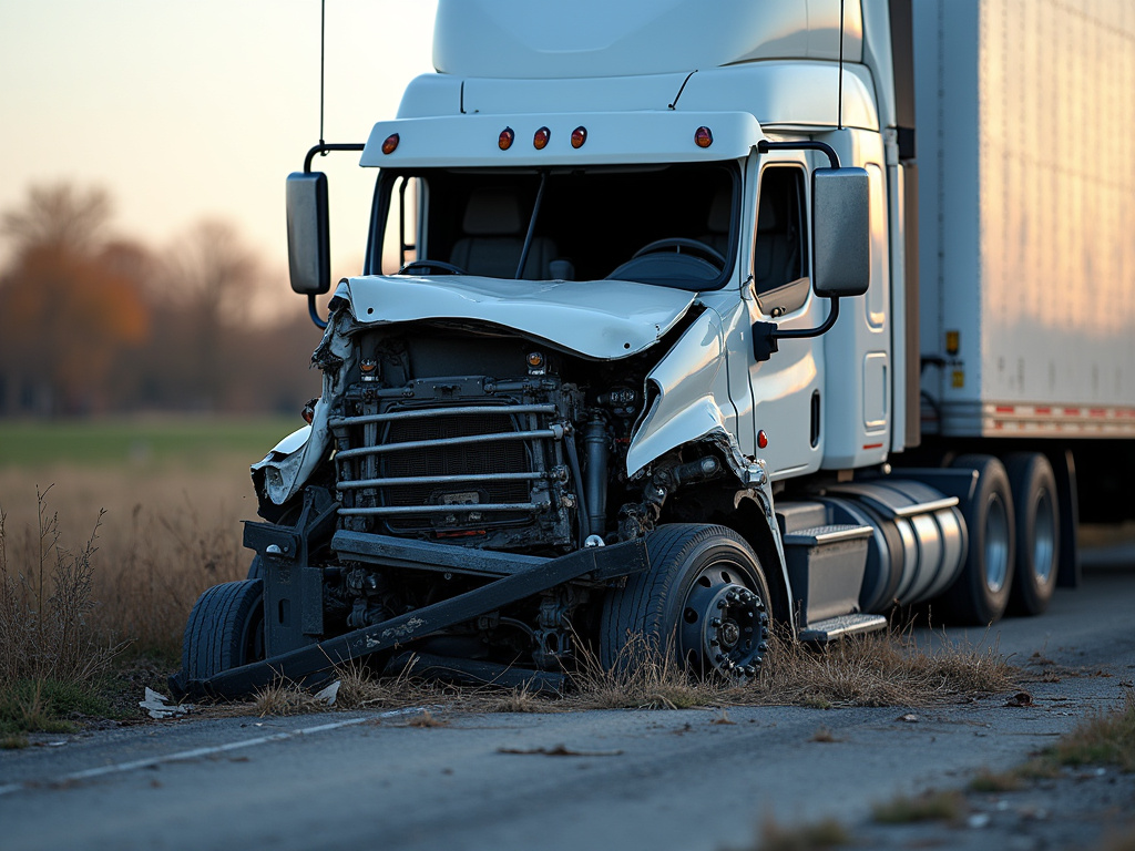 Semi truck wreckage — truck accident lawyer phoenix