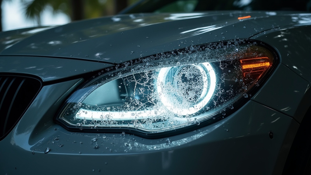 Shattered headlight — Omega Law Group Accident & Injury Attorneys, Los Angeles, LA