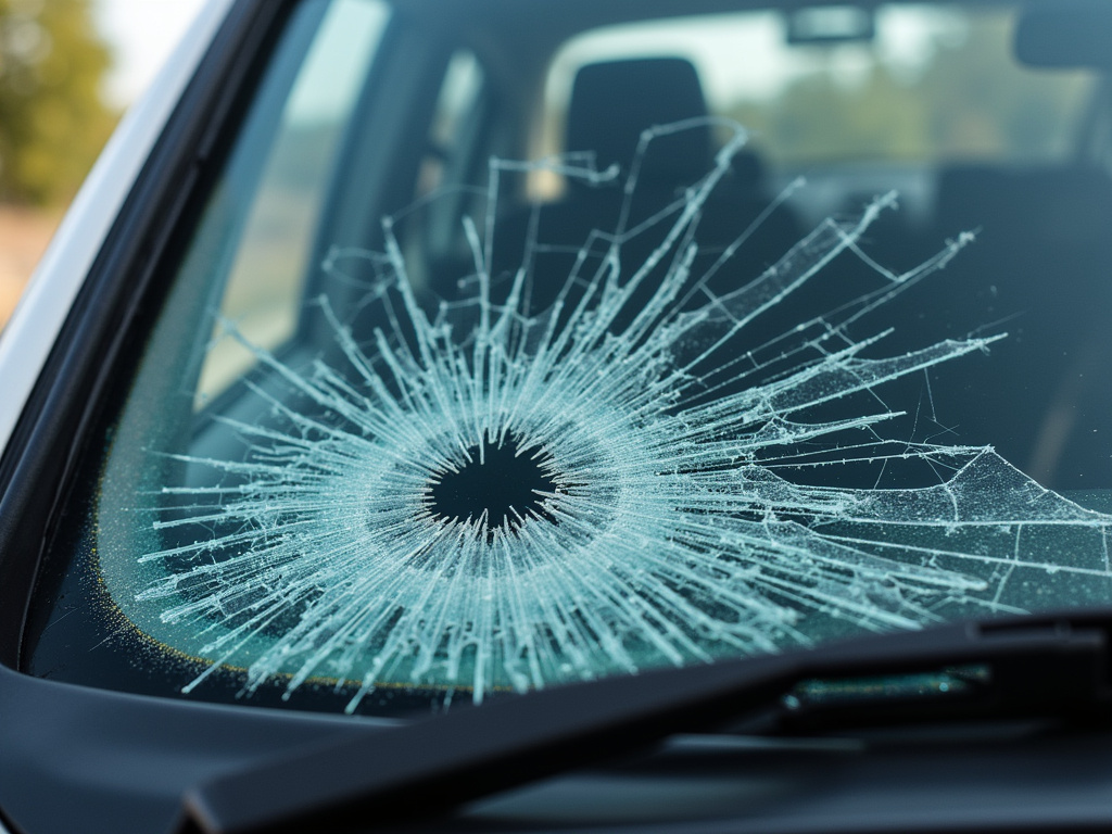 Shattered windshield — los angeles pedestrian accident lawyer