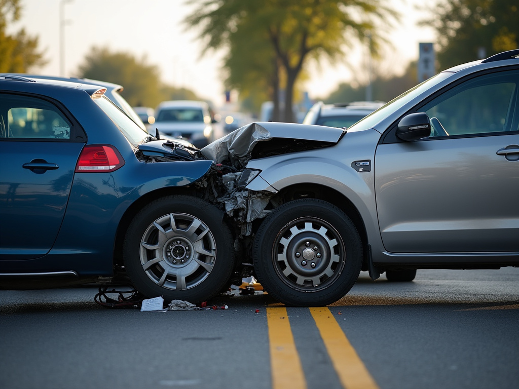 Traffic collision scene — los angeles car accident lawyer