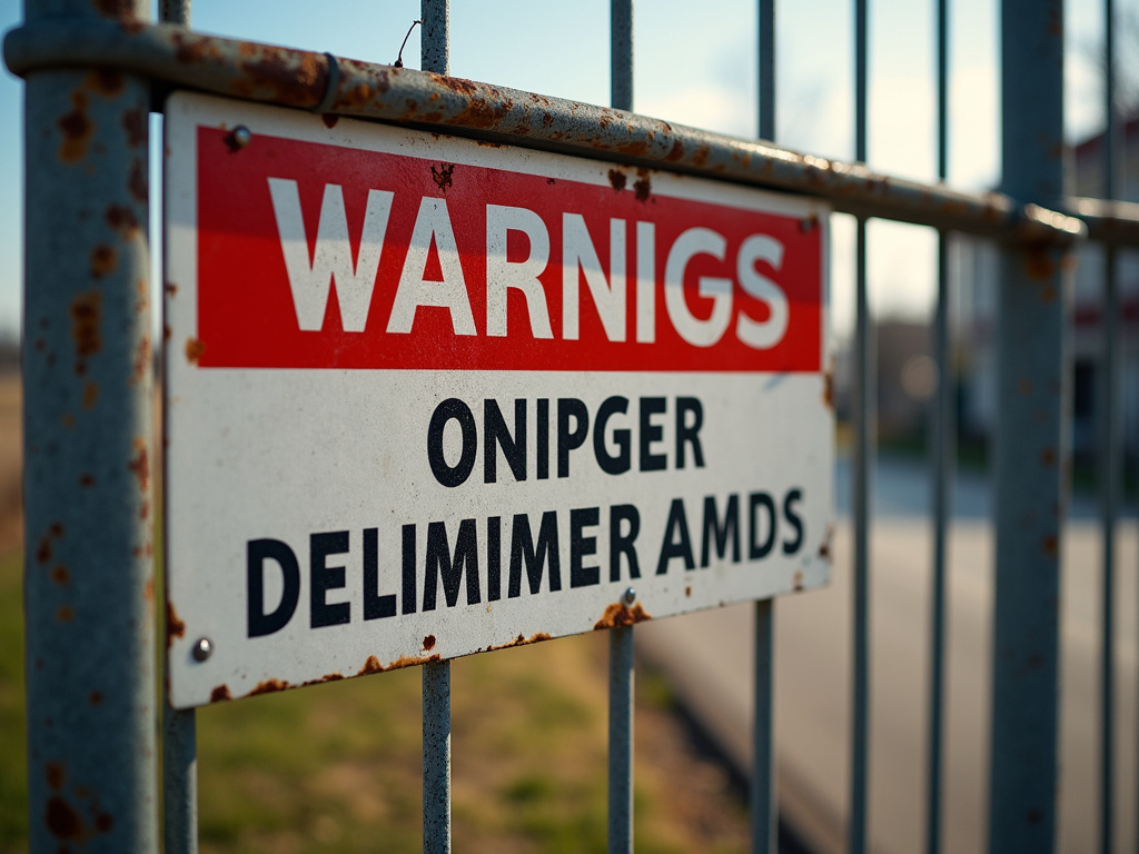 Warning sign fence — dog bite lawyer phoenix