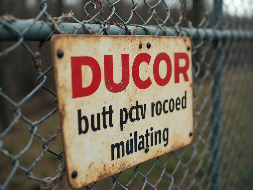 Warning sign fence — dog bite lawyer phoenix