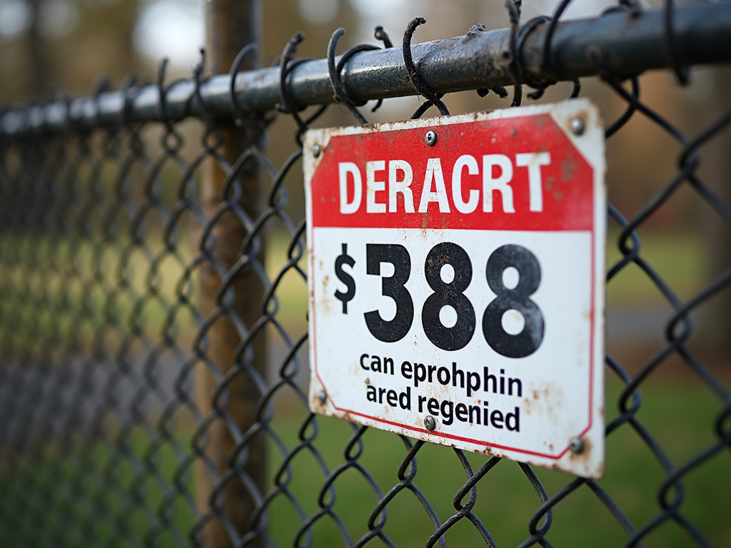 Warning sign fence — los angeles dog bite lawyer