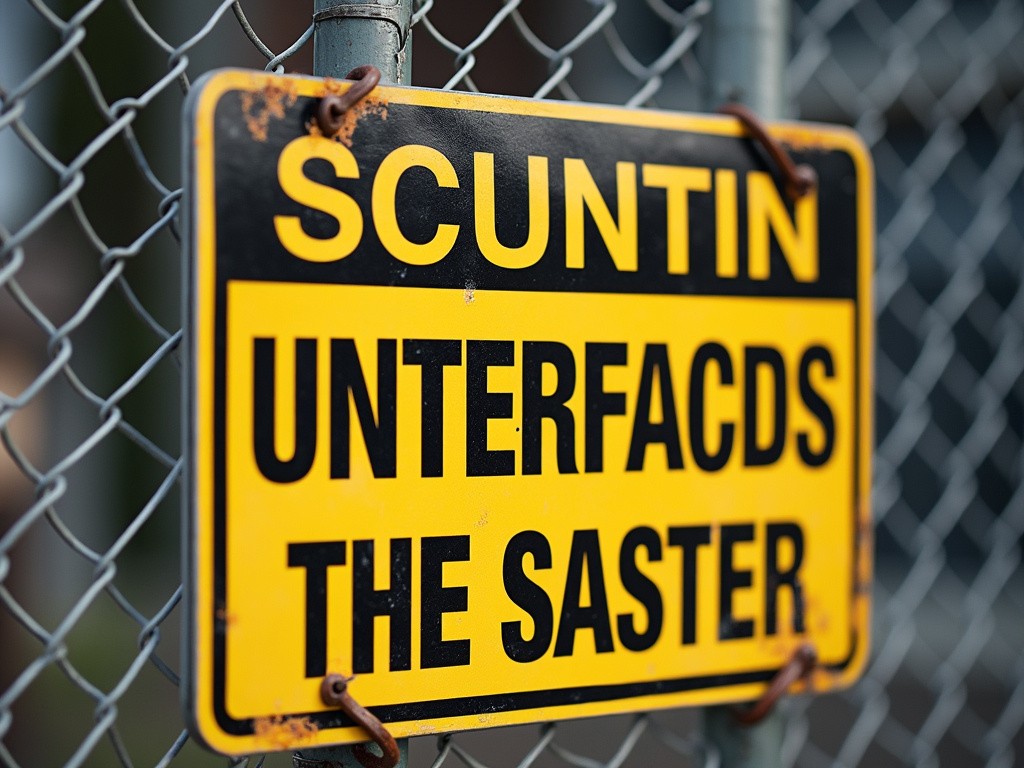 Warning sign fence — los angeles dog bite lawyer