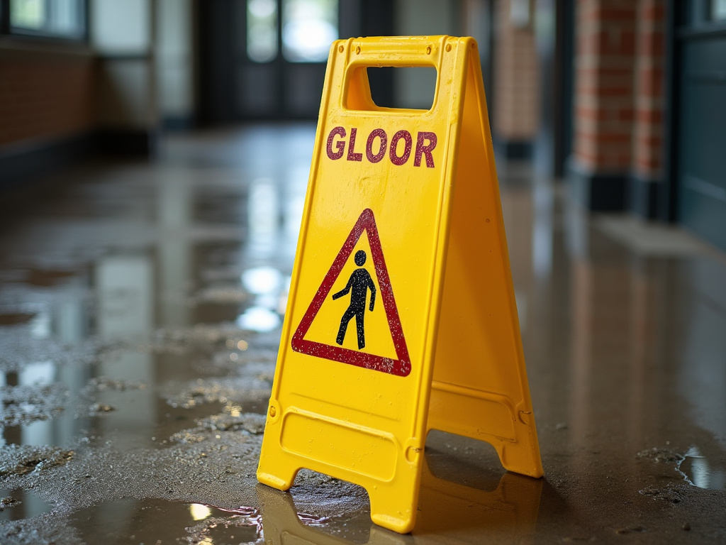 Wet floor sign — los angeles slip and fall lawyer