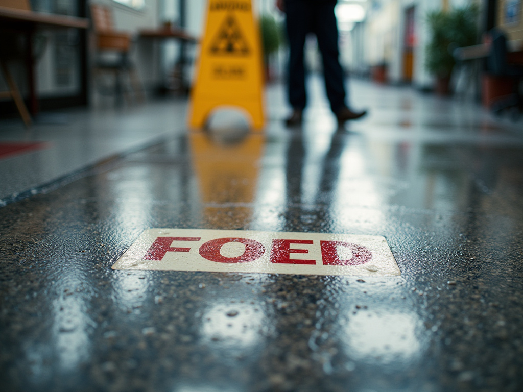 Wet floor sign — los angeles slip and fall lawyer